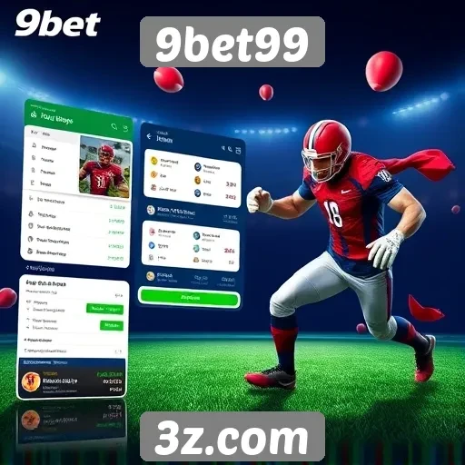 Facilidade de navegação e design do 9bet99